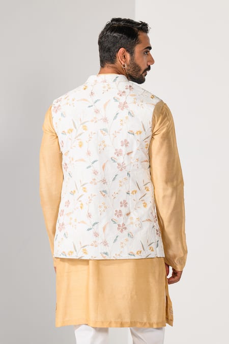 Kalpana Naik Floral Luxe Floral 3D Embroidered Nehru Kurta Set 