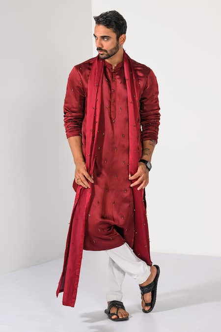 Kalpana Naik Ruby Radiance Thread & Pipe Work Kurta Set