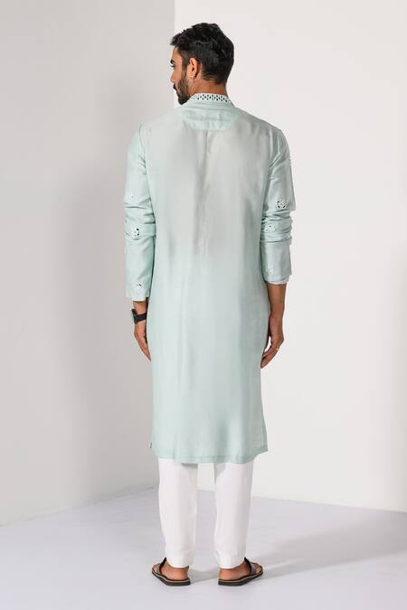 Kalpana Naik Icy Glimmer Mirror Work Kurta & Pant Set 