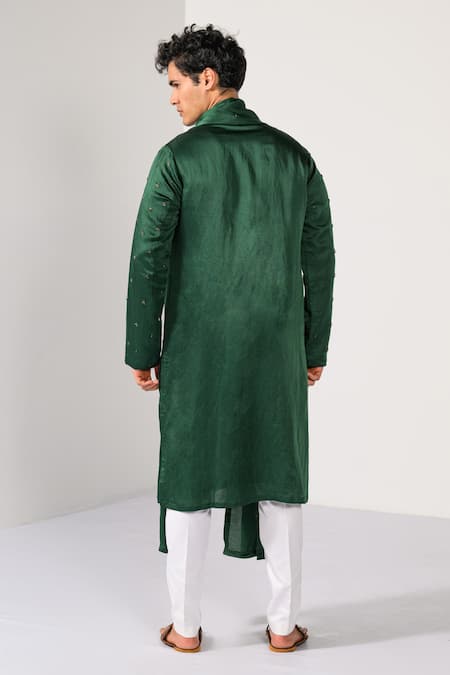 Kalpana Naik Emerald Green Work Kurta Set 