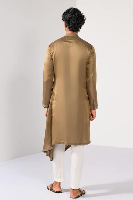 Kalpana Naik Imperial Drape Kurta & Slim Fit Pant Set 