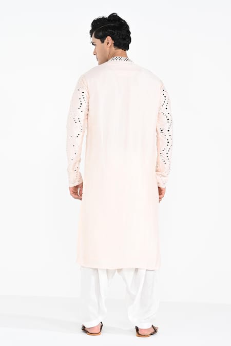 Kalpana Naik Blush Pink Hand Embroidered Kurta Set 