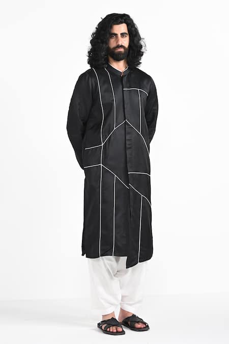 Kalpana Naik Black Hand Embroidered Kurta & Salwar Set 