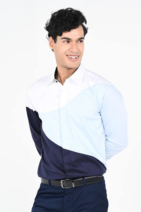 Kalpana Naik_White Cotton Coloured Shirt _Online_at_Aza_Fashions