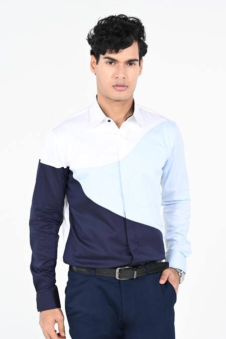 Shop_Kalpana Naik_White Cotton Coloured Shirt _Online_at_Aza_Fashions