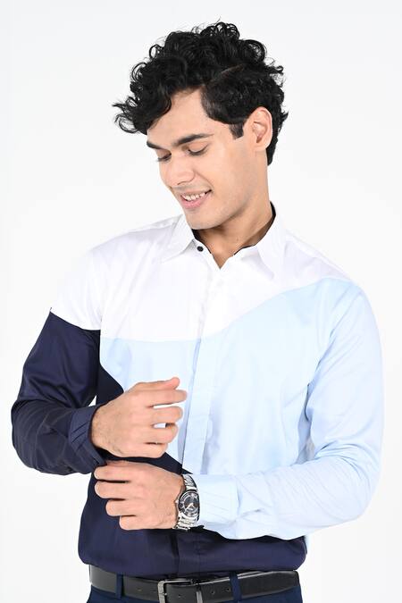 Kalpana Naik_White Cotton Coloured Shirt _at_Aza_Fashions