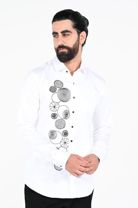 Kalpana Naik Circles Embroidered Shirt 