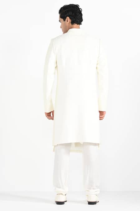 Kalpana Naik Ivory Dori Work Embroidered Sherwani Set 