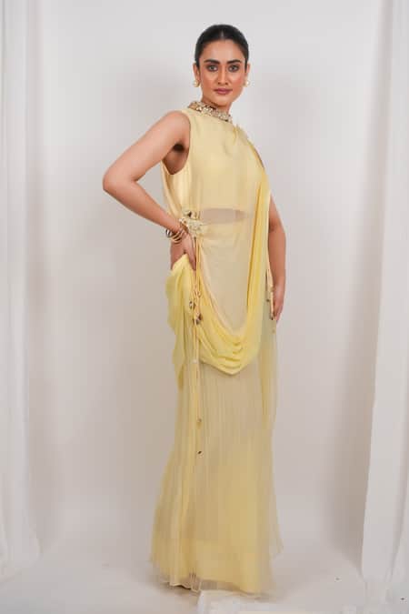 Day And Mood Cowl & Cord Tunic With Pleated Pants 