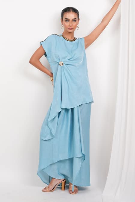 Day And Mood Knot Top & Skirt Set 