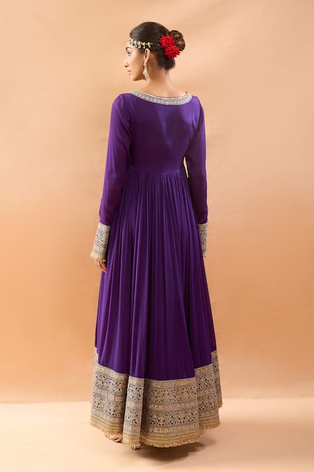 Gopi Vaid Embroidered Anarkali, Churidar & Dupatta Set