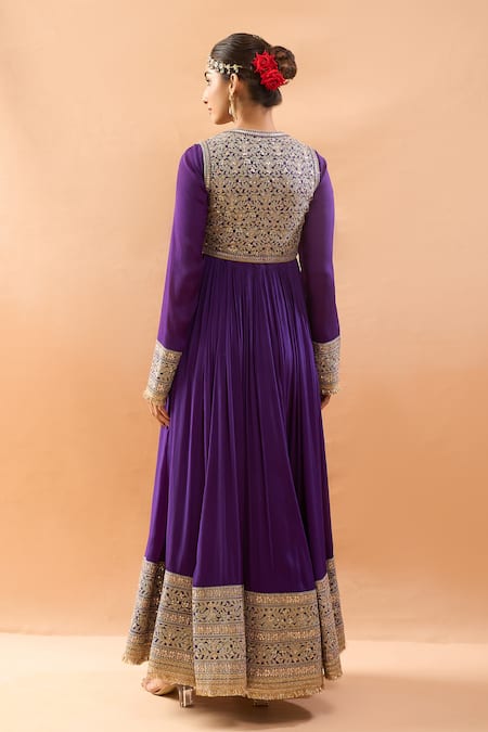 Gopi Vaid Embroidered Jacket & Anarkali Set 