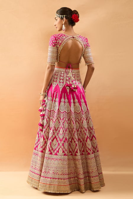 Gopi Vaid Embroidered Lehenga Blouse & Dupatta Set 