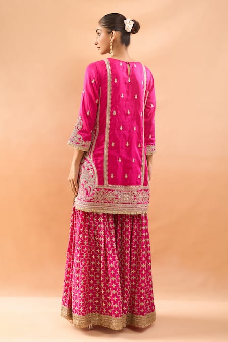 Gopi Vaid Embroidered Kurta Sharara Set 