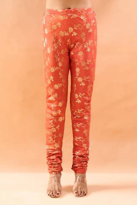 Gopi Vaid Orange Tussar, Brocade, Organza Embroidery, Zari Anarkali Churidar And Dupatta Set Online at Aza Fashions Gopi Vaid_Orange Tussar, Brocade, Organza Embroidery, Zari Anarkali Churidar And Dupatta Set _Online_at_Aza_Fashions