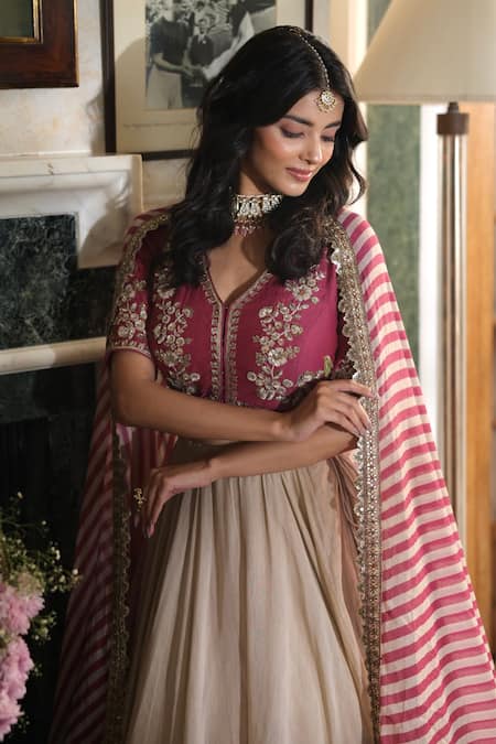 Summer By Priyanka Gupta Noor E Summer Silk Mul Lehenga Set 