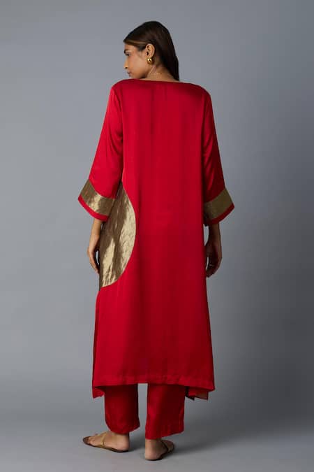 Vasstram Rangoli Zari Applique Kaftan With Pant 