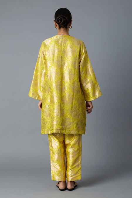 Vasstram Hazara Floral Woven Kurta & Pant Set 