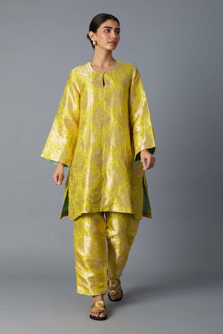 Vasstram Hazara Floral Woven Kurta & Pant Set 