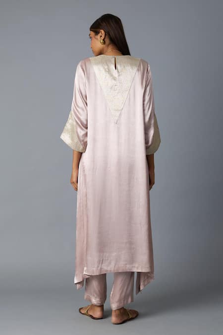 Vasstram Tikona Zari Panelled Kurta & Pant Set 