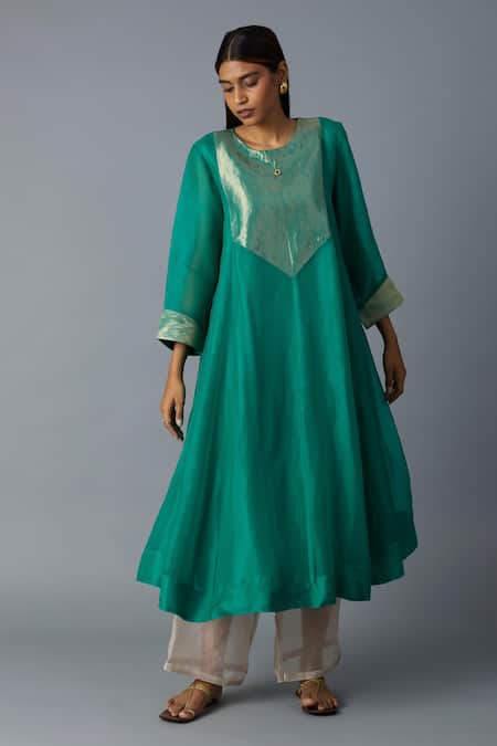 Vasstram Jahaan Banarasi Zari Yoke Kurta With Pant 
