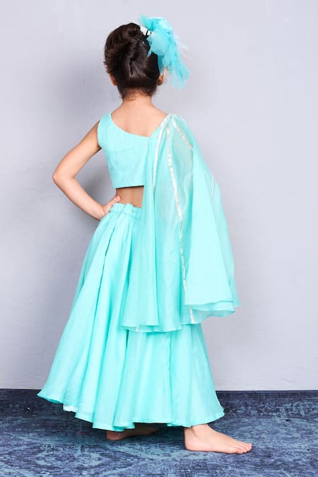 Pinkcow designs pvt ltd Floral Applique Lehenga Set  