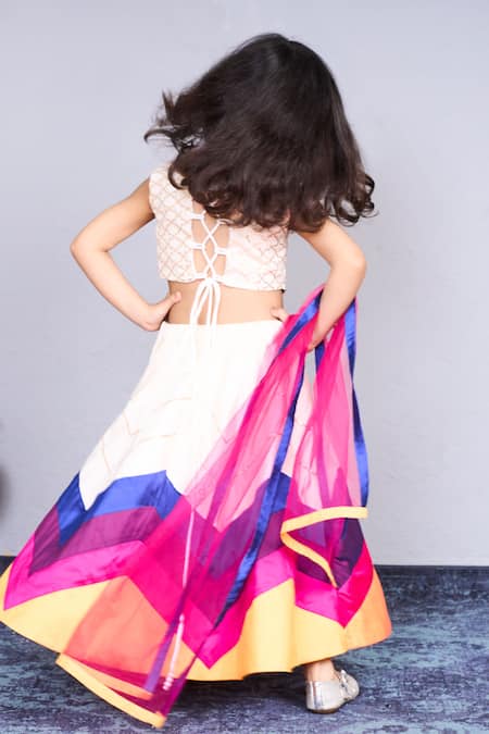 Pinkcow designs pvt ltd Zigzag Lehenga & Blouse Set 