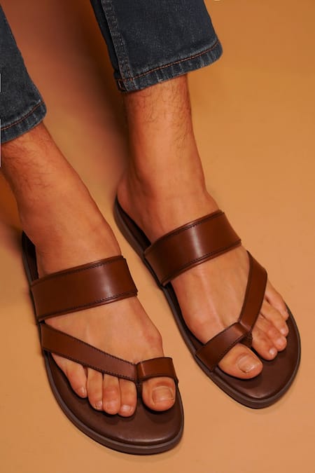 Dmodot Pelle Francio Marrone Leather Sandals 