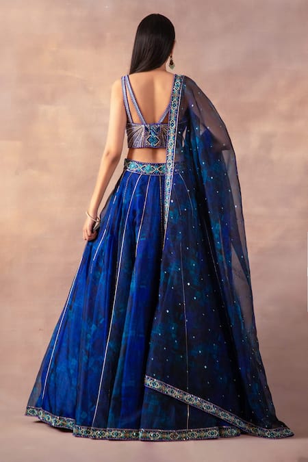 Laxmishriali Printed & Embroidered Organza Lehenga Set 