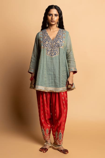 Pants And Pajamas Raunaq Embroidered Kurta 