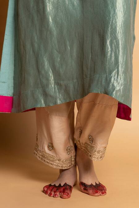 Shop Pants And Pajamas Ivory Cotton, Silk Embroidery Zeb-e-taj Pant Online at Aza Fashions Shop_Pants And Pajamas_Ivory Cotton, Silk Embroidery Zeb-e-taj Pant _Online_at_Aza_Fashions