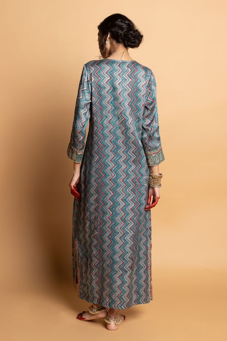 Pants And Pajamas Rajsi Roop Embroidered Kaftan 
