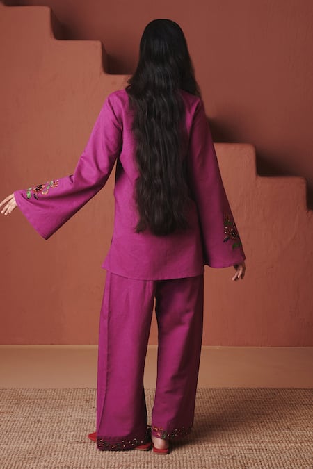 Saphed Orchid Kurta Farsi Pant Set 