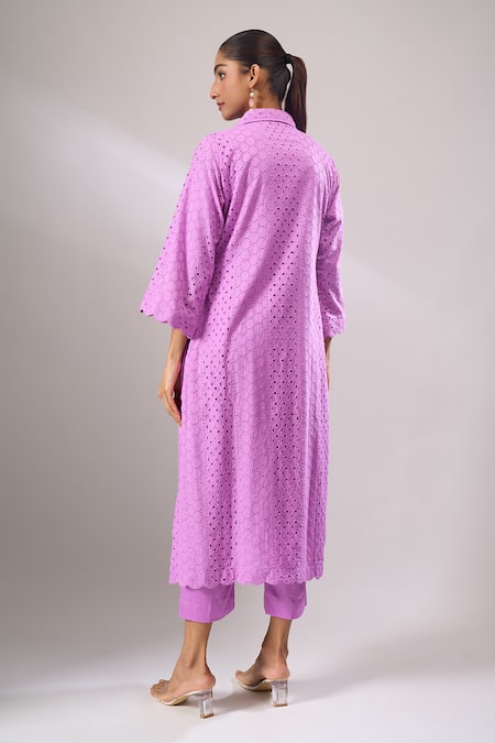 Naintara Bajaj Hakoba A-line Kurti & Straight Pant Set 