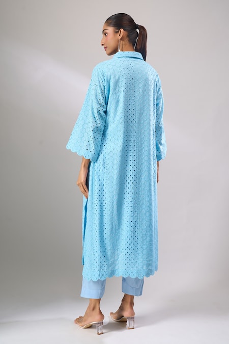 Naintara Bajaj Hakoba A-line Kurti & Straight Pant Set 