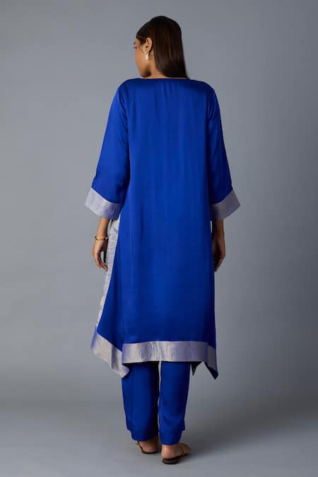 Vasstram Kamal Asymmetric Kurta & Pant Set 