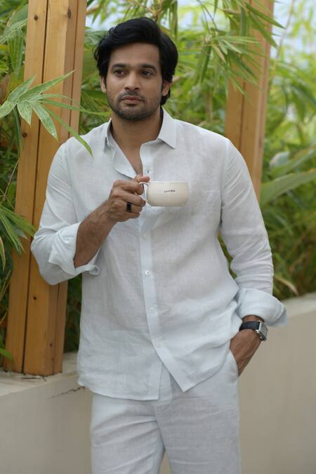 Shop_Hilo Design_White Linen Moonlit Horizon Shirt _Online_at_Aza_Fashions