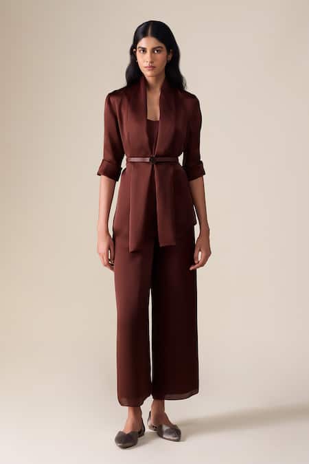 Ampm Mana Plain Jacket Pant Set 