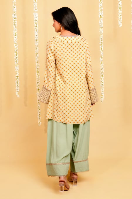 Grass & Sunshine Meadow Bloom Kurta & Farshi Salwar Set 