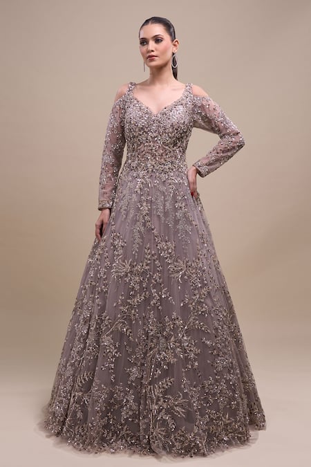 Azeera Full Sleeve Embroidered Gown 