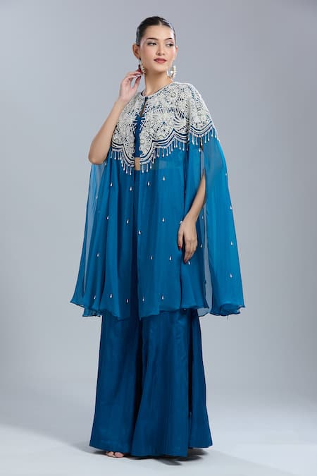 Samyukta Singhania Embroidered Cape Palazzo Set