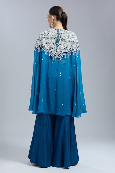 Samyukta Singhania Embroidered Cape Palazzo Set