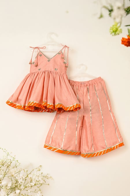 Darleen Kids Couture Dil Embroidered Kurta With Sharara 