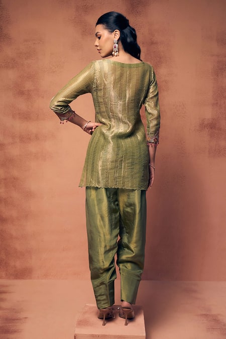 Label Moni K Hasrat Embroidered Kurta With Farshi Salwar 