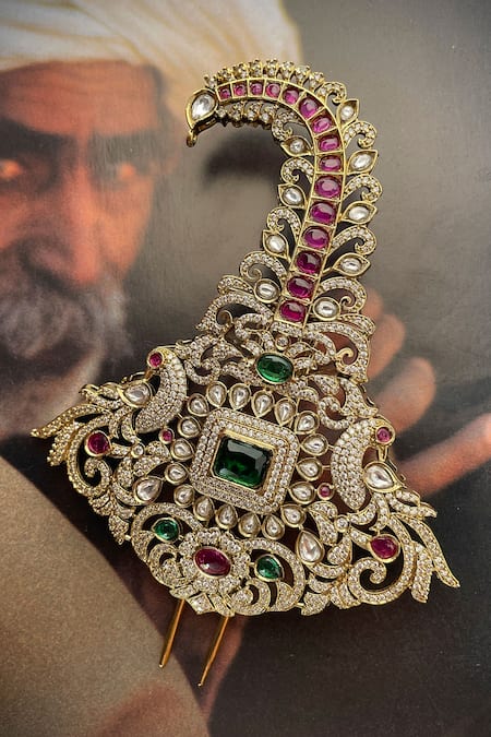 Saga Jewels Kundan Polki Stone & Pearl Kalangi 