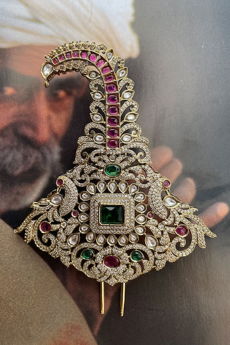 Saga Jewels Kundan Polki Stone & Pearl Kalangi 