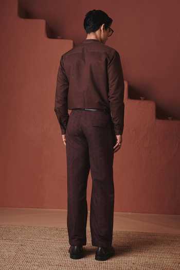 Saphed Coffee Slim Fit Shirt 