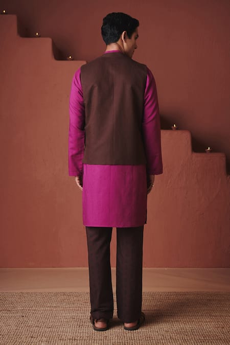 Saphed Coffee Nehru Jacket 