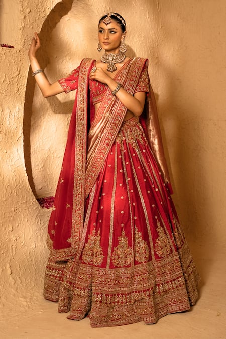 Amaltas Couture Hand Embroidered Bridal Lehenga Set 