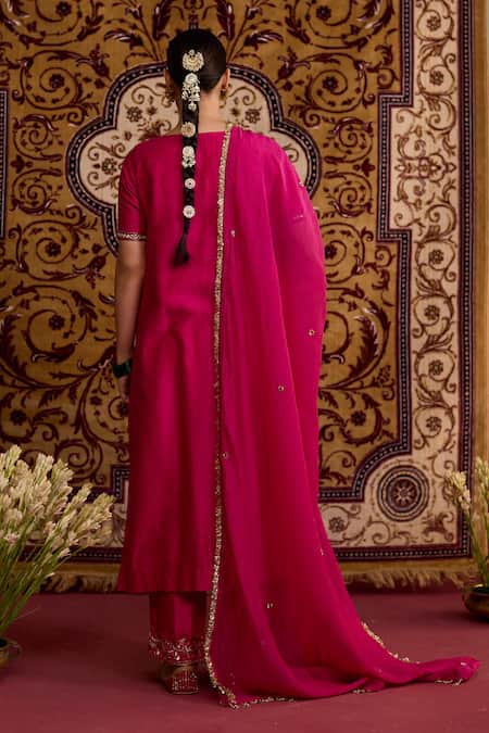 Meesa Chanderi Silk Kurta Set 